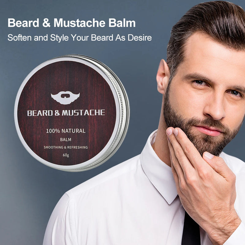 Kit Premium para Crescimento e Cuidado com a Barba – Ms.Dear (4 Peças)&nbsp;