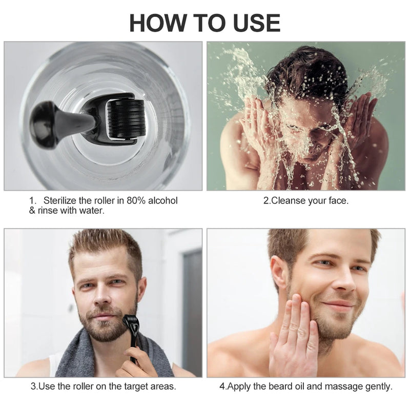Kit Premium para Crescimento e Cuidado com a Barba – Ms.Dear (4 Peças)&nbsp;