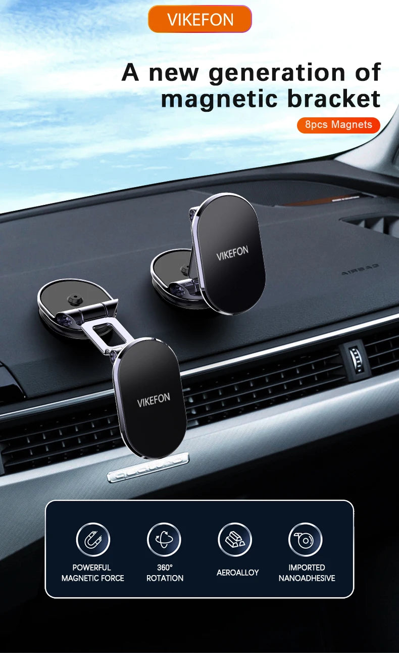 Suporte Magnético para Telefone de Carro – Estabilidade e Conveniência em Cada Viagem