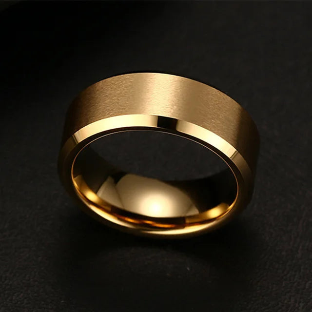 Anel Masculino de Titânio e Aço Inoxidável – Design Moderno, Durabilidade Absoluta