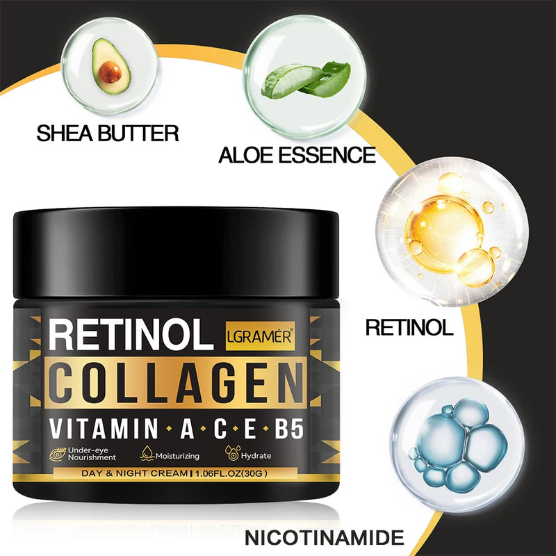 Creme Facial Masculino com Retinol e Colágeno – Firmeza, Hidratação e Cuidado Profundo em um Só Produto
