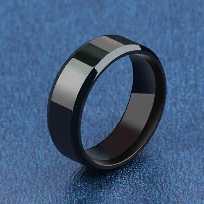 Anel Masculino de Titânio e Aço Inoxidável – Design Moderno, Durabilidade Absoluta