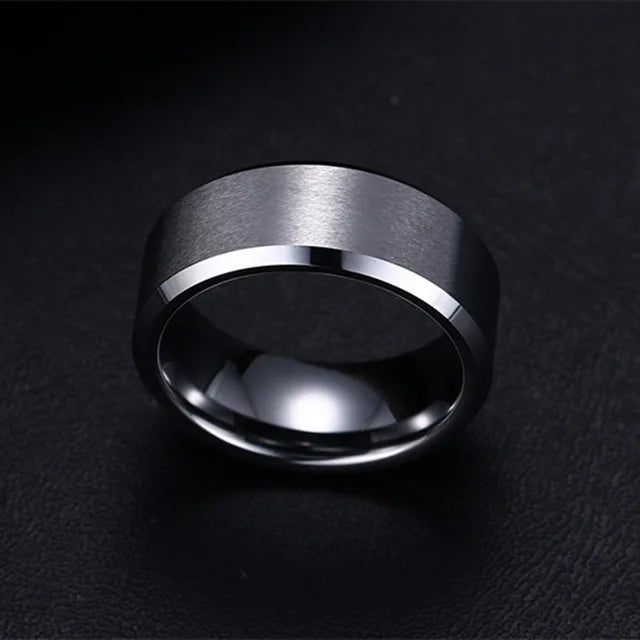 Anel Masculino de Titânio e Aço Inoxidável – Design Moderno, Durabilidade Absoluta